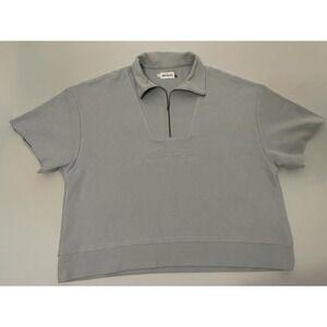 $120 HONOR THE GIFT Women's French Terry Cloth 1/2‎ Zip SS Sweatshirt NWOT XXL